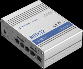 RUTX12 LTE Cat6, IoT router, 4GE, AC WLAN, MU-MIMO, Dual SIM,