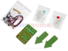 Strzałki LED dwukolorowe migające światło