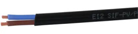 PVC low voltage cable SIF-PV/P 2 x 4.0 mm², unshielded, black, BYB-5-94F577