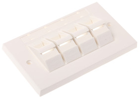 Płytka naścienna, seria: PowerCat Euromod II, RJ45/IDC