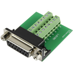 TruComponents 150376 D-SUB socket 90 &#xB0; Pins: 15 Screws