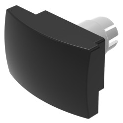 Nakładka na przycisk, Czarny, Zatyczka grzybkowa, 35 x 23