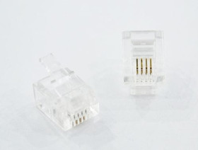 RJ14 wtyk telefoniczny 6p4c zaciskany na przewód