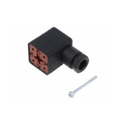 Złącze zaworowe GDM-3009-J wtykżeński 4pin(3+1)250V16A IP65