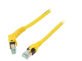 Patch cord S/FTP 6a linka Cu PUR żółty 2m 27AWG Żyły: 8 09488447745020