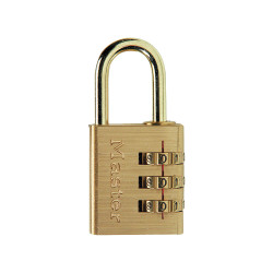 Master Lock 630EURD Brass Finish 30mm 3-Digit Combination Padlock