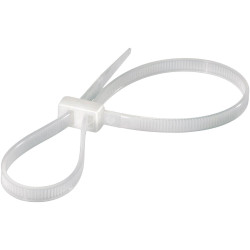 TruComponents 40107 Cable tie 300mm 4.80mm Ecru