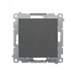 Simon 55 Przycisk pojedynczy zwierny bez piktogramu (moduł) 10 AX, 250 V~, szybkozłącza Grafitowy mat TP1.01/116