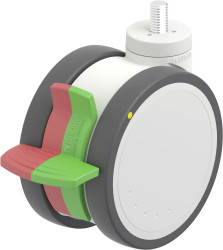Blickle 935563 LKDH-PATH 125K-RIFI-ELS-GS12 Podwójna rolka z tworzywa sztucznego Średnica koła: 125 mm Maksymalne obciąż