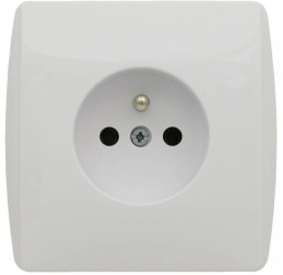 KOS1 Gniazdo pojedyncze z/u białe 110432