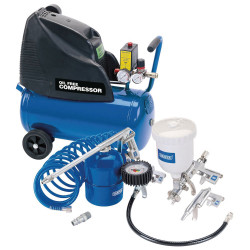 Draper 25936 Oil Free 24L Comp.&#x2B; 5pc Air Kit
