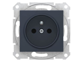 SEDNA Gniazdo pojedyncze z uziemieniem z przesłonami zaciski bezgwintowe grafit SDN2800770 SCHNEIDER ELECTRIC