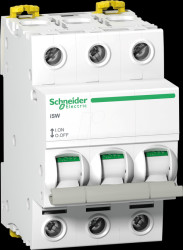 A9S65363 iSW circuit breaker, 3-pole, 63 A, 415 V AC