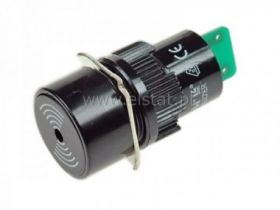 Buzzer LAS1-AY-B-12V 16mm, czarny