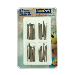 Rotacraft RC9004 24pc HSS Carving &amp; Milling Set