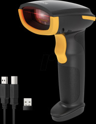 BCST-21_BLACK Barcode scanner, 1D, Bluetooth/USB, black