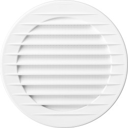 Kratka okrągła z siatką fi.125 biały 02-225