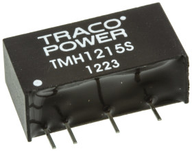 Przetwornica DC-DC, 2W, Uwe 10,8 → 13,2 V DC, Uwy 15V dc, Iwy 130mA, TRACOPOWER