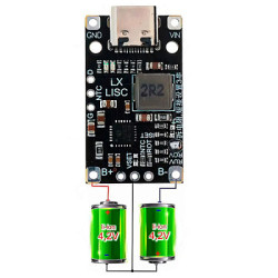 MODUŁ ŁADOWANIA AKUMULATORÓW Li-Ion 18650 8,4V-12,6V 1,5A IP2326 USB-C (BMS-70092)
