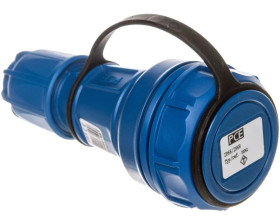 Gniazdo przenośne z pokrywą 10/16A 2P+Z 230V IP68 niebieska NAUTILIUS 20241-b