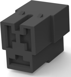 Insulating housing for 6.35 mm, 3 pole, PA, UL 94V-2, black, 180941-5