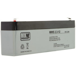 Akumulator VRLA AGM 12V 2,3Ah (żywotność 3-5lat) MWS 2,3-12