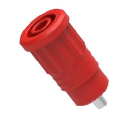 Gniazdo bananowe Żeński Wciskana Czerwony 25A Electro PJP rozmiar 4 mm