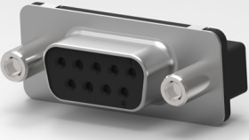 D-Sub socket, 9 pole, standard, equipped, straight, solder pin, 1-5747150-6