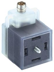 VAD 1A-1-3-M8-3 gniazdo zaw. A / wtyk M8x1 adaptor M8x1 na DIN 43650A 2+2PE, LED + warystor , LUMBERG 12142, VAD1A13M83