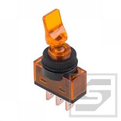 Przełącznik lizakowy ASW-14DY;12V; 20A;ON-OFF;2-poz.;podśw.;źółty;RoHS