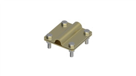 Złącze Uniwersalne 2-Elem. 80X80 Bednarka-Pręt16 Mosiądz 215.3 Ms 21500310