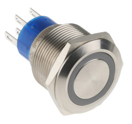 Nasadka przełącznika Chwilowy DPDT średnica wycięcia 22.2mm, montaż panelowy RS PRO