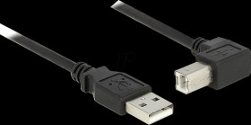 84809 Cable USB 2.0 Type-A male > USB 2.0 Type-B male angled 0.5 m bla