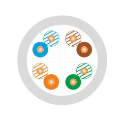 Kabel UTP kat.6 U/UTP 4x2x0,57 B2ca szary LSOH Alantec /500m/