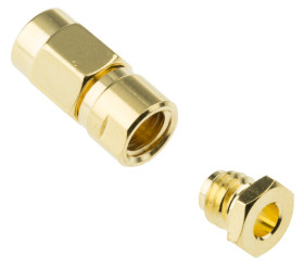 Złącze koncentryczne Montaż na kablu Męski 50Ω typ złącza Złącze SMC 0 to 10GHz Lutowane typ kabla RG174 A/U, RG188