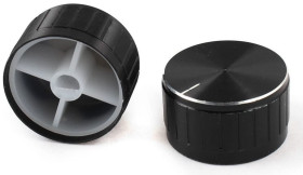Gałka potencjometru GCL20S CZARNA 20mm oś ścięta