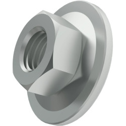 Combination nut, M6, W SW10, H 7.5 mm, outer Ø 10 mm, steel, galvanized, 002.09.116