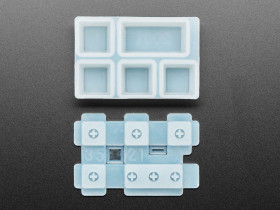 4 x 1U and 1 x 2U "Esc" Silicone Keycap Molds (MX Compatible Switches) [Discontinued]