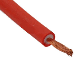 Silicone cable Li2G-1mm R red