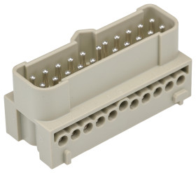 Wkładka złącza dużej mocy 20-pinowe HARTING Męski 16 A 19410 20+E 2.5 mm² Kabel Kąt prosty