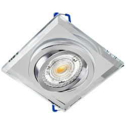 Oprawa szklana PICASSO-K-S srebrna regulowana kwadrat ścięte kanty