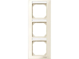 MERTEN M-PLAN Ramka 3 potrójna pionowa z polem opisowym kremowy MTN513344 SCHNEIDER ELECTRIC
