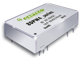 Gaptec 8DPW4_4812D1.6 Przetwornica DC/DC 8DPW4_1.6, DIP-24 (9 Pins), 8 W, 333 mA, 1 szt.