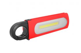 Latarka 3W COB LED + 3 LED czerwona