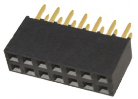 Gniazdo PCB 14 -pinowe 2 -rzędowe raster: 2.54mm typu płytka – płytka Proste Przewlekany