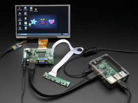 Adafruit HDMI 4 Pi: 7" Display w/Touchscreen 1024x600- HDMI/VGA/NTSC/PAL