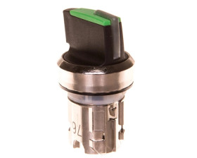 Przełącznik piórkowy 3 pozycyjny 22mm bez samopowrotu możl podświetlenie czarny/zielony metal SIRIUS ACT 3SU1052-2BL40-0AA0