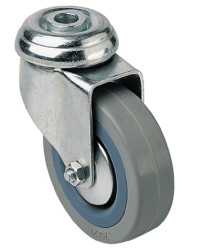 Koło samonastawne średnica kabla 75mm Pojedyncza śruba Guitel Hervieu 60kg wysokość całkowita 75mm