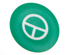 Wkładka biała, bez ozn., do okrągłych przycisków O 22mm ZBA345