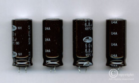 6,8uF/50V/105C 17X37MM KONDENSATOR ELEKTROLITYCZNY BIPOLARNY NON-POLAR